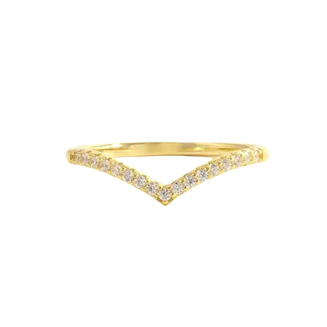 Fortuna sterling silver wishbone ring