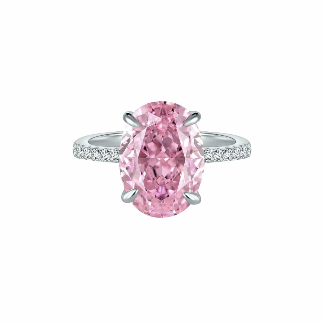 Glimmerstorm sterling silver radiant ring