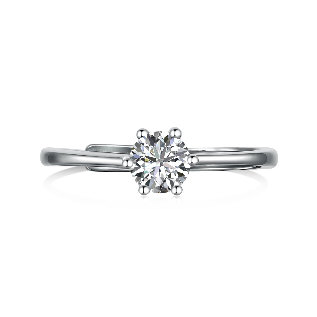 TWINKLE sterling silver solitaire adjustable ring