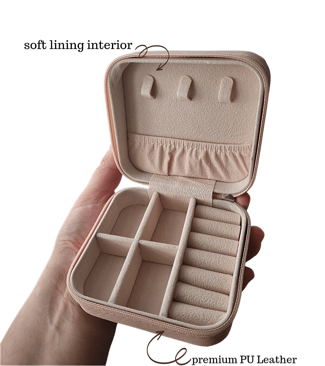 Vania pink PU leather multi jewellery box | Handmade sterling silver jewelry | Rings, Earrings & Necklaces online | Bidicä.
