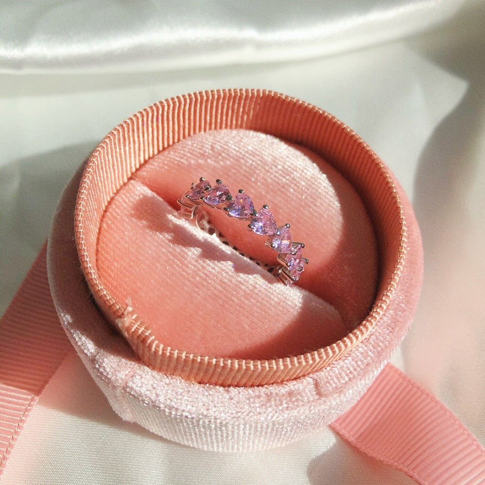 Maya infinity pink love band ring | Handmade sterling silver jewelry | Rings, Earrings & Necklaces online | Bidicä.