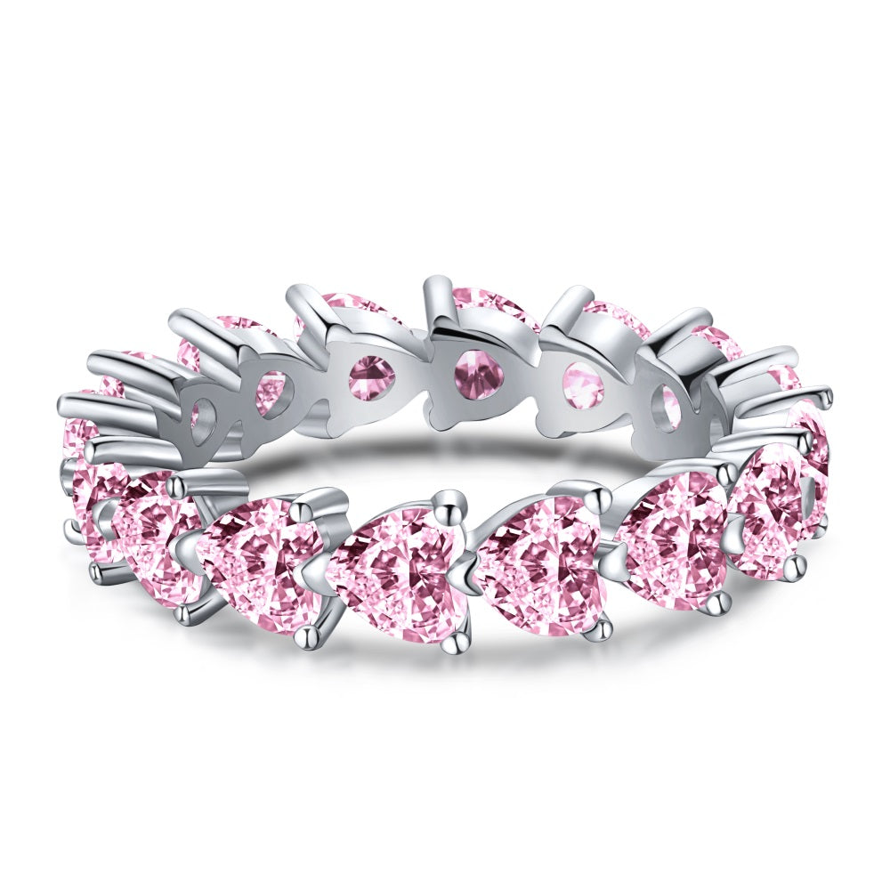 Maya infinity pink love band ring | Handmade sterling silver jewelry | Rings, Earrings & Necklaces online | Bidicä.