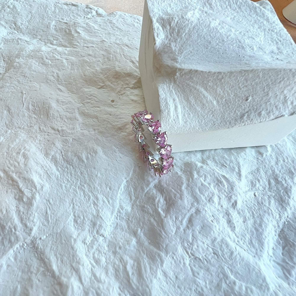 Maya infinity pink love band ring | Handmade sterling silver jewelry | Rings, Earrings & Necklaces online | Bidicä.