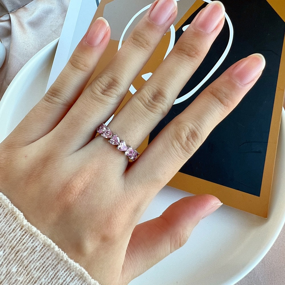 Maya infinity pink love band ring | Handmade sterling silver jewelry | Rings, Earrings & Necklaces online | Bidicä.