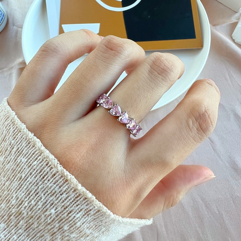 Maya infinity pink love band ring | Handmade sterling silver jewelry | Rings, Earrings & Necklaces online | Bidicä.