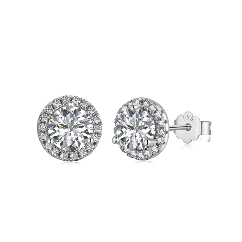 Shining Halo stud earrings | Handmade sterling silver jewelry | Rings, Earrings & Necklaces online | Bidicä.