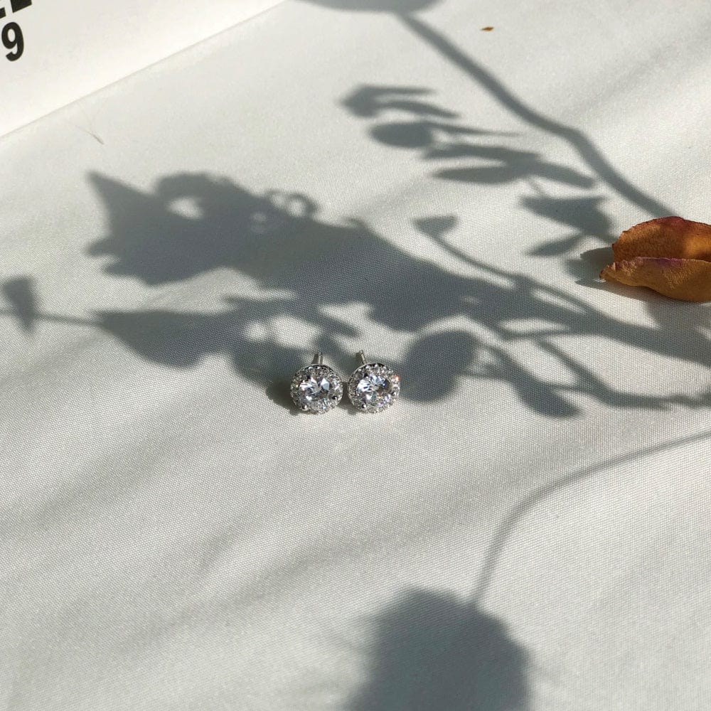 Shining Halo stud earrings | Handmade sterling silver jewelry | Rings, Earrings & Necklaces online | Bidicä.
