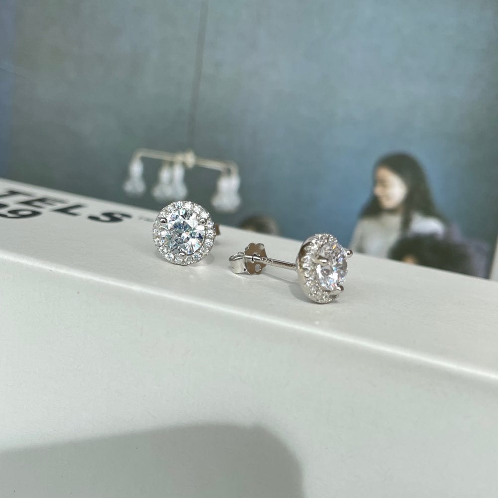 Shining Halo stud earrings | Handmade sterling silver jewelry | Rings, Earrings & Necklaces online | Bidicä.