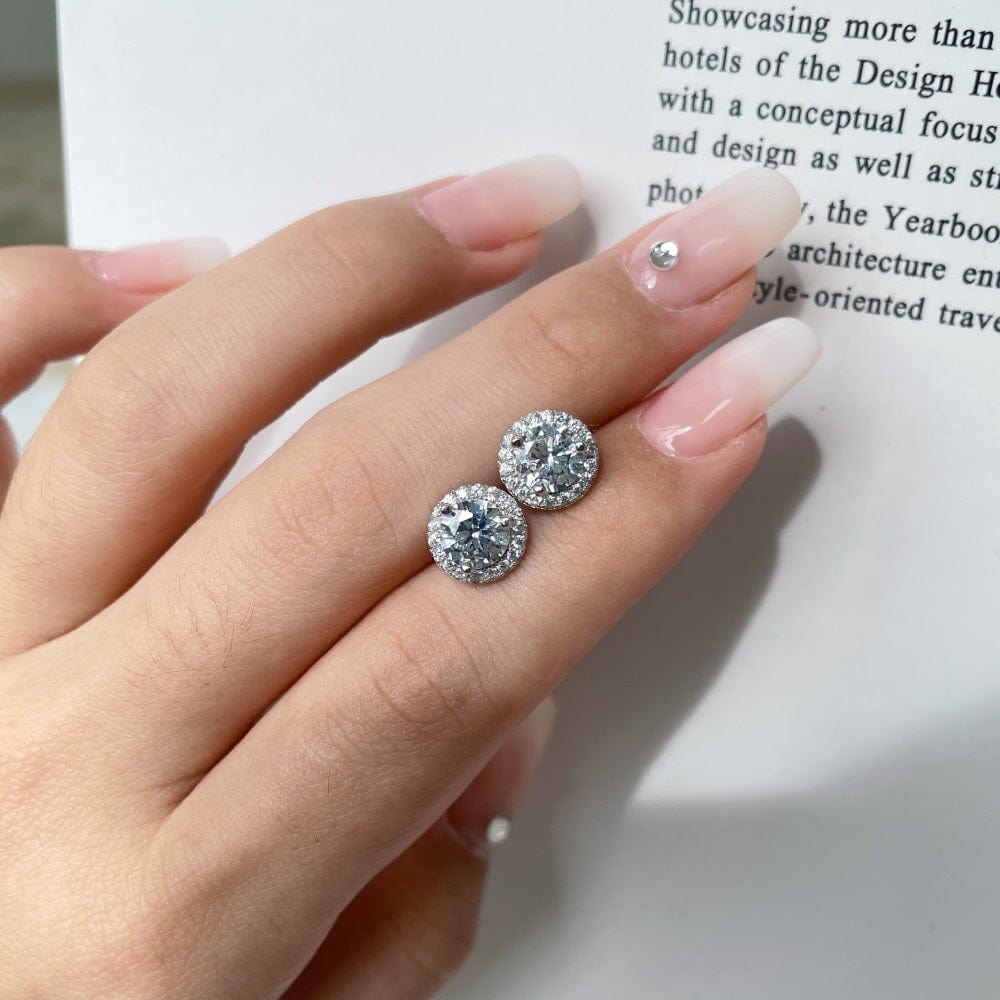 Shining Halo stud earrings | Handmade sterling silver jewelry | Rings, Earrings & Necklaces online | Bidicä.