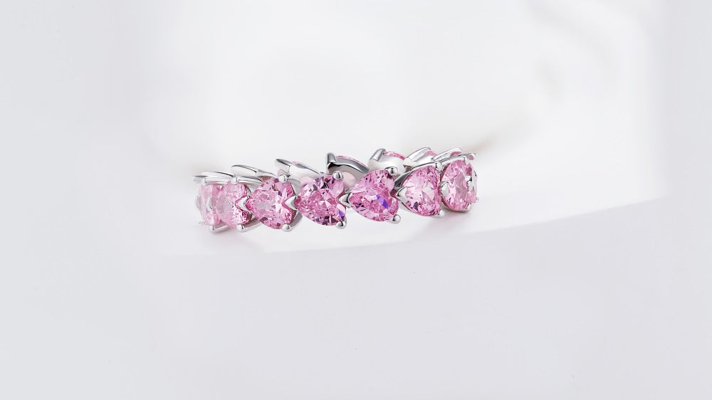 Maya infinity pink love band ring | Handmade sterling silver jewelry | Rings, Earrings & Necklaces online | Bidicä.