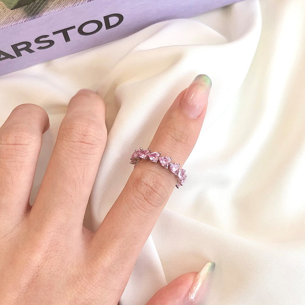 Maya infinity pink love band ring | Handmade sterling silver jewelry | Rings, Earrings & Necklaces online | Bidicä.