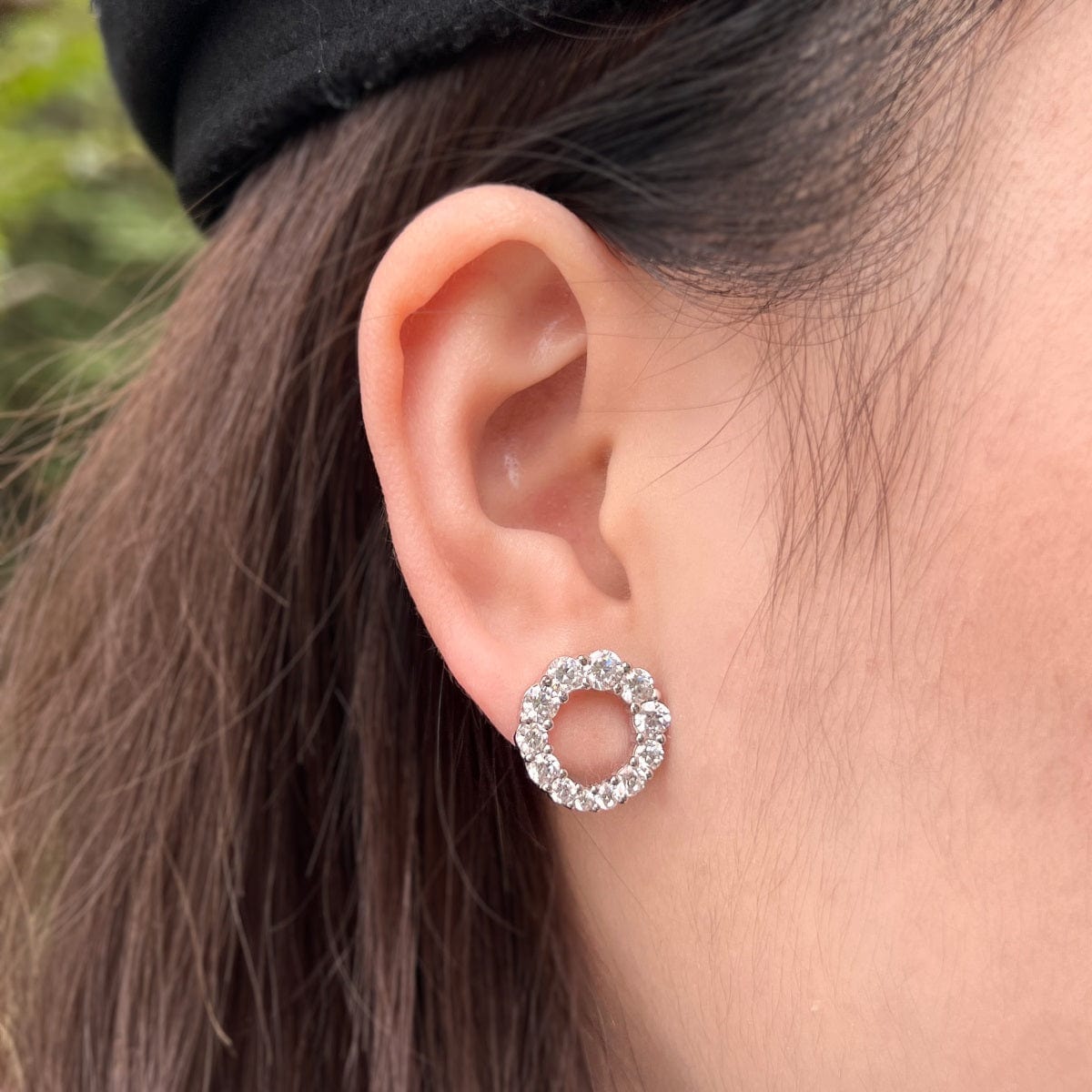 The Circle studded sterling silver earrings | Handmade sterling silver jewelry | Rings, Earrings & Necklaces online | Bidicä.