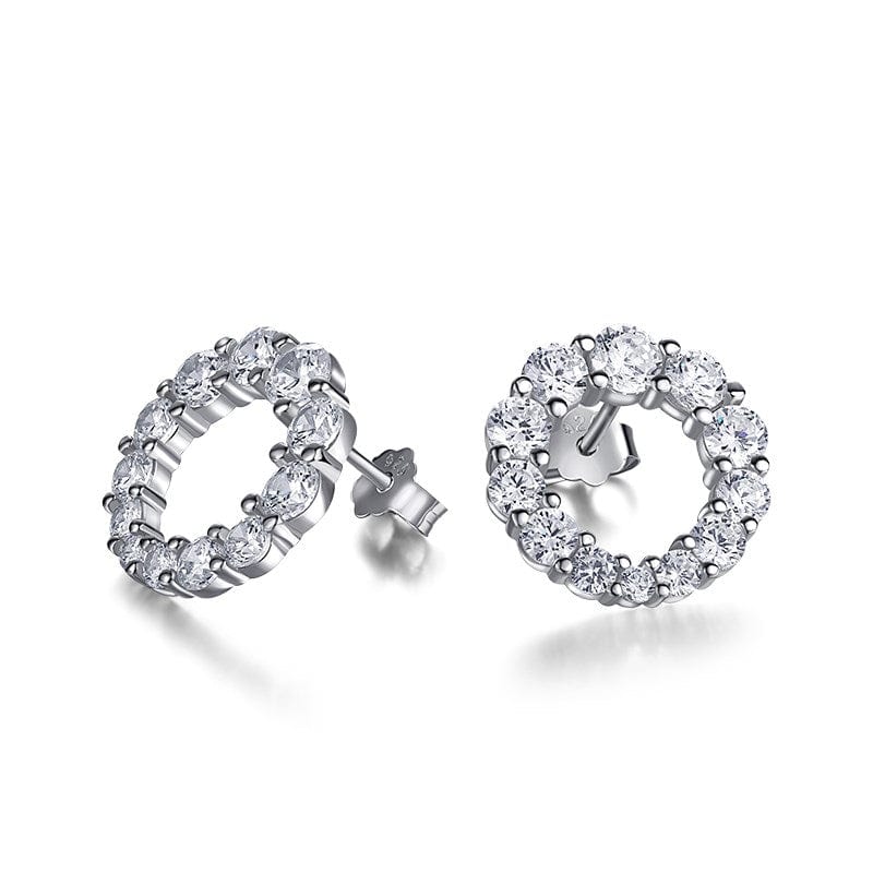 The Circle studded sterling silver earrings | Handmade sterling silver jewelry | Rings, Earrings & Necklaces online | Bidicä.