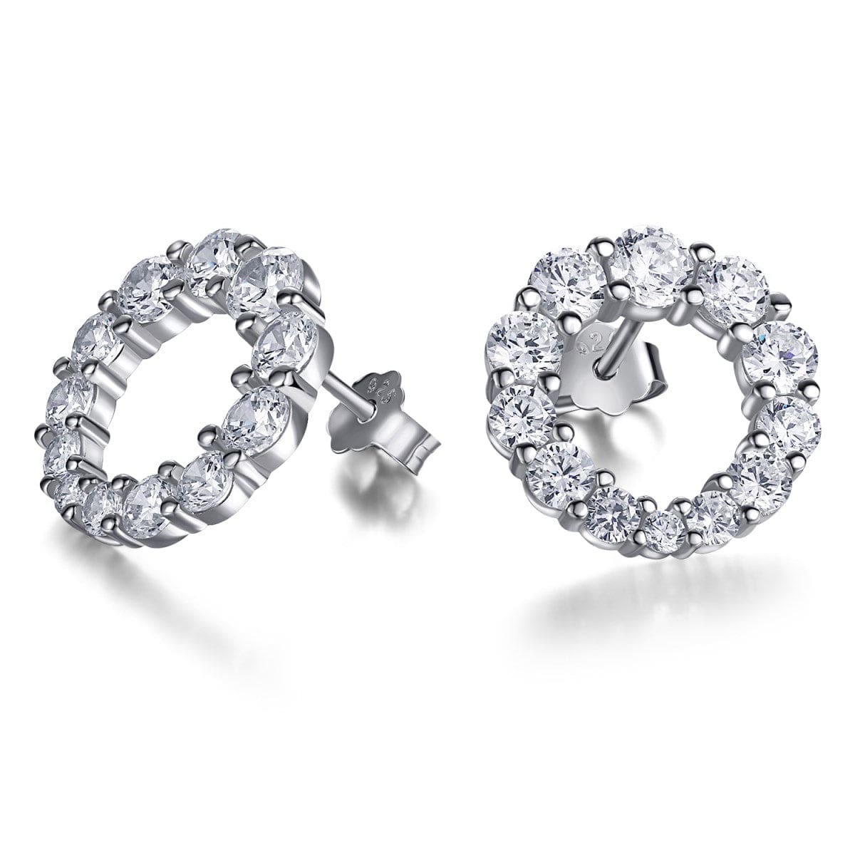The Circle studded sterling silver earrings | Handmade sterling silver jewelry | Rings, Earrings & Necklaces online | Bidicä.