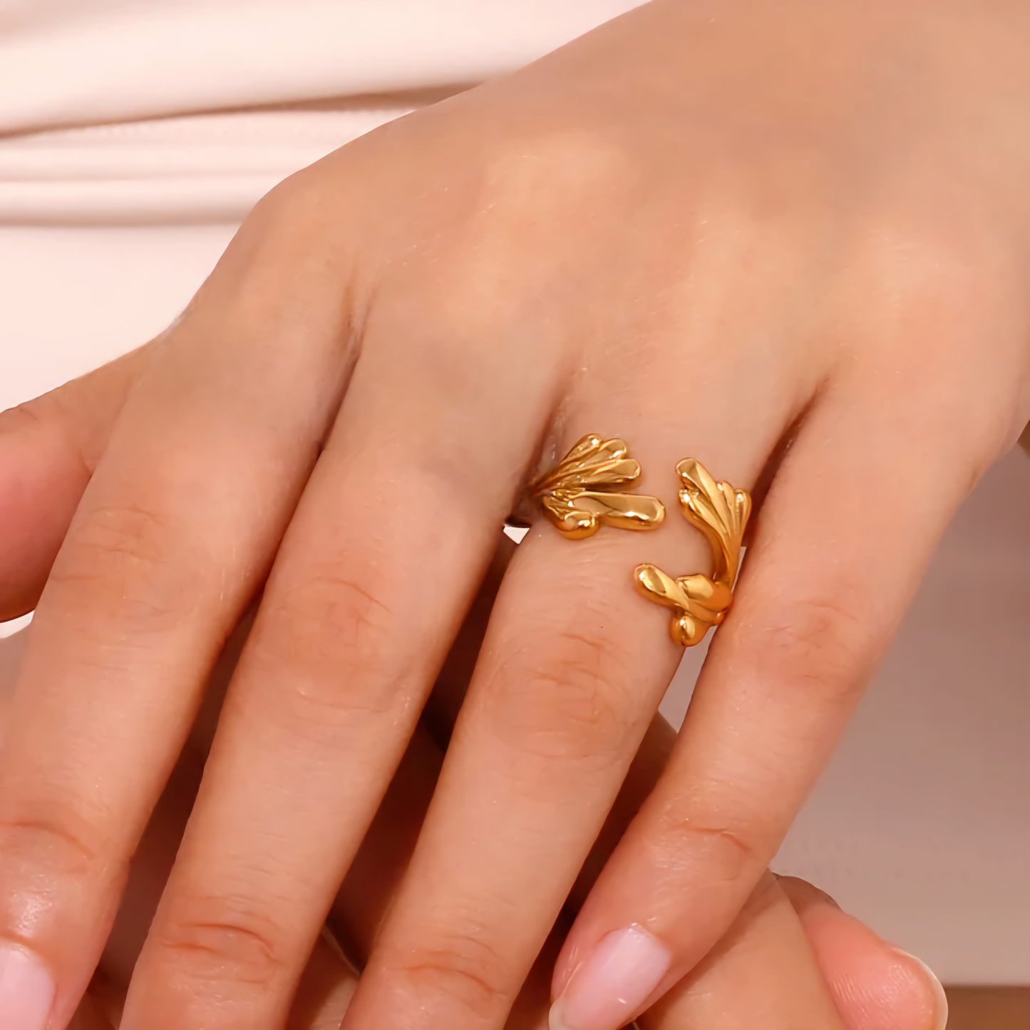 LEAF stainless steel adjustable ring