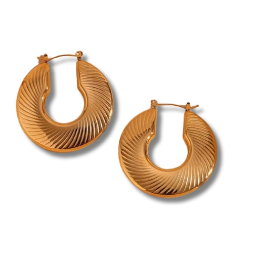 Jess oversized flat hoop earrings