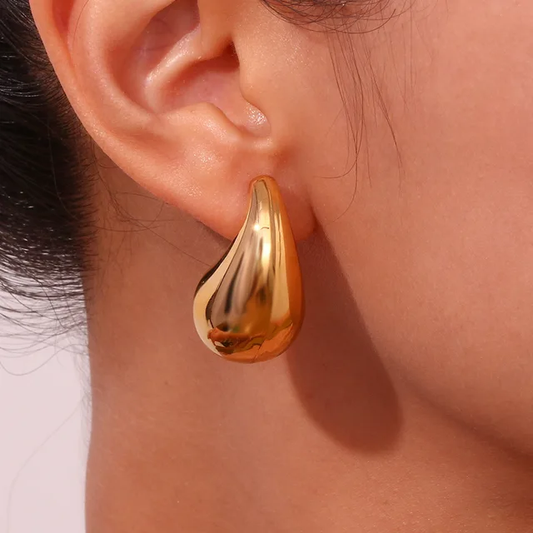 Gemma oversized teardrop earrings