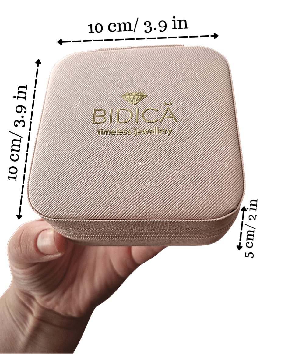 Vania pink PU leather multi jewellery box | Handmade sterling silver jewelry | Rings, Earrings & Necklaces online | Bidicä.