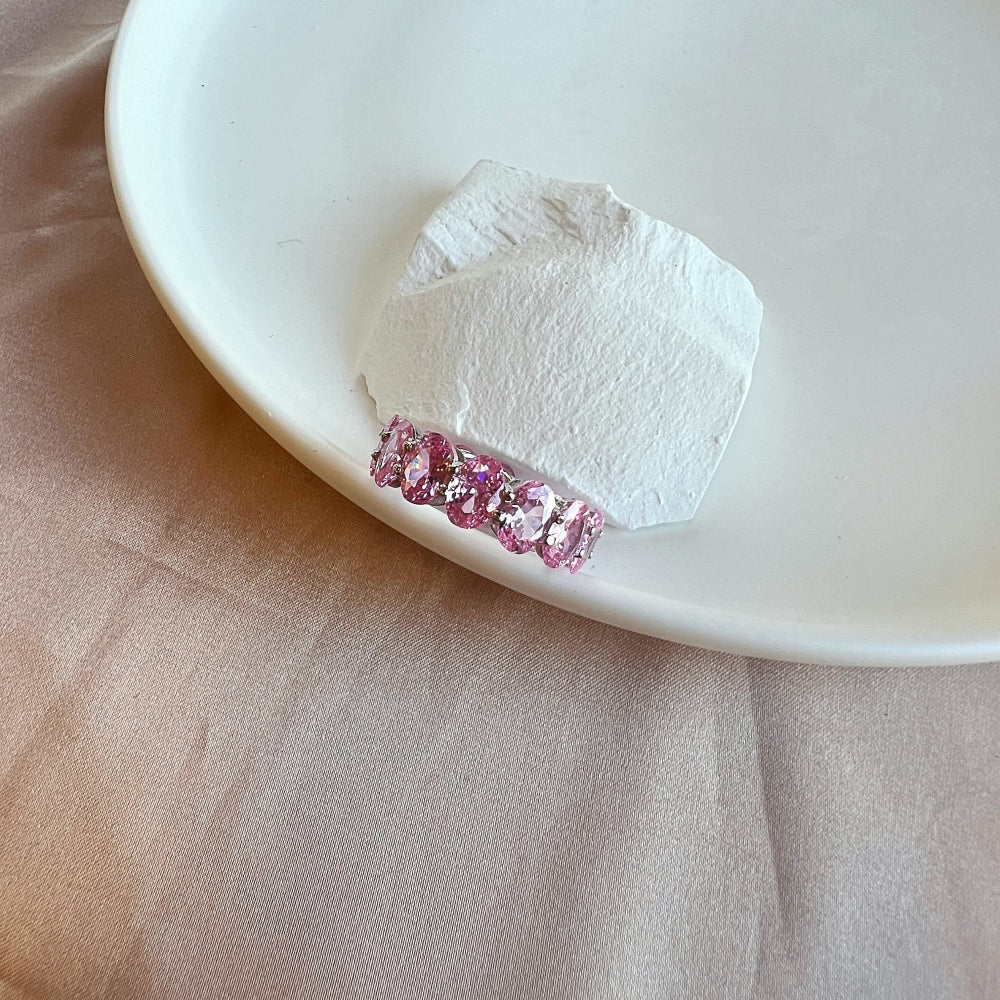 Infinite Bliss pink infinity sterling silver  ring size 7