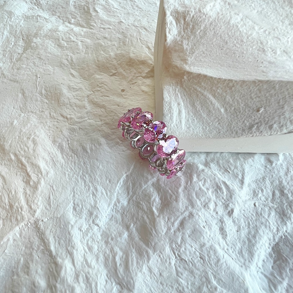 Infinite Bliss pink infinity sterling silver  ring size 7