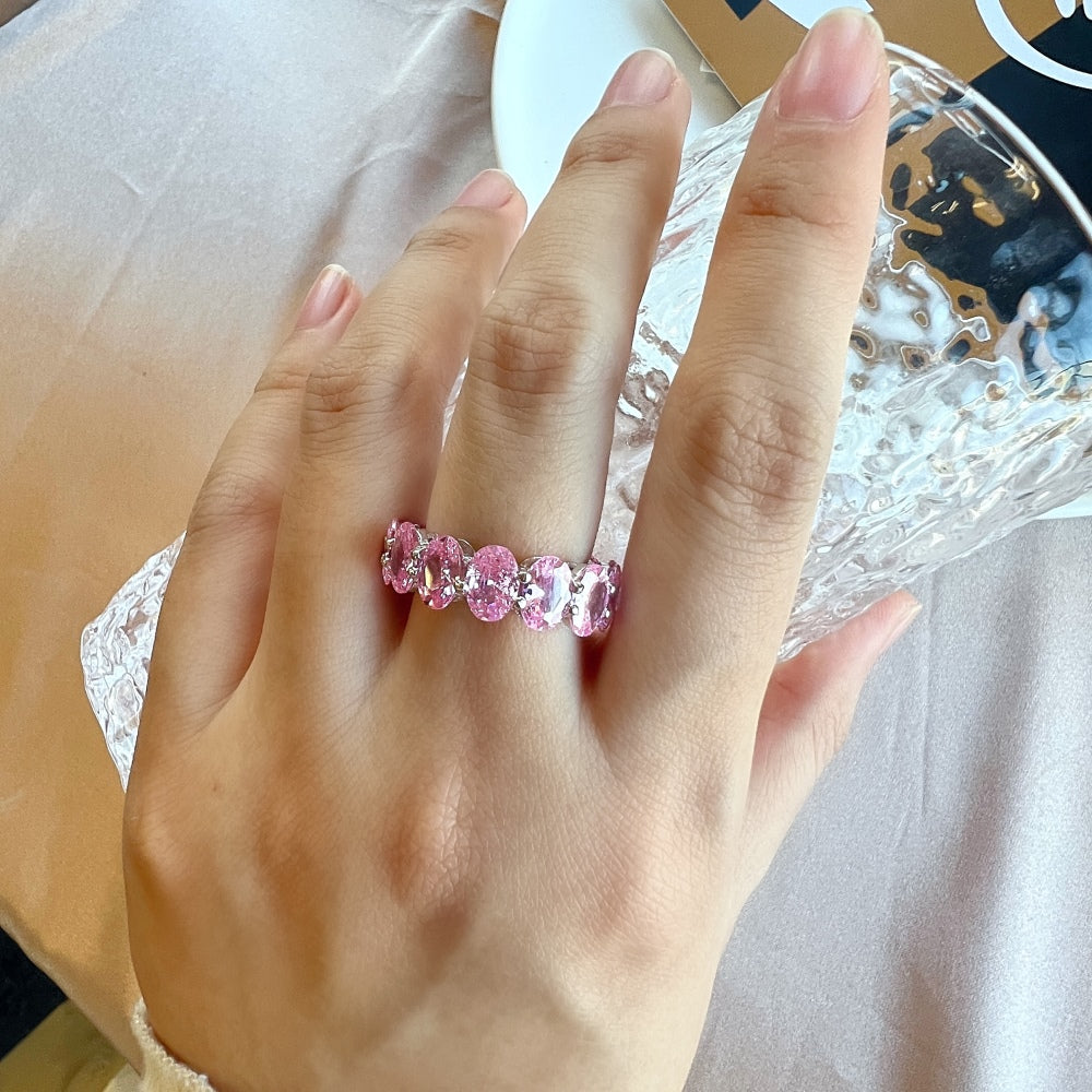 Infinite Bliss pink infinity sterling silver  ring size 7