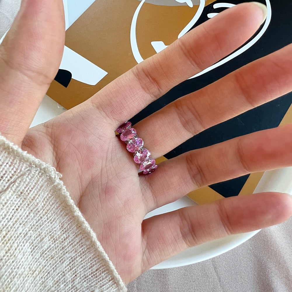 Infinite Bliss pink infinity sterling silver  ring size 7
