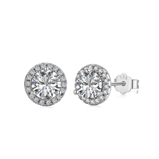 Shining Halo stud earrings | Handmade sterling silver jewelry | Rings, Earrings & Necklaces online | Bidicä.