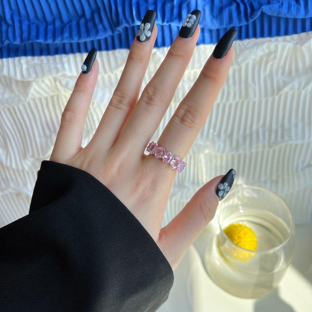Infinite Bliss pink infinity sterling silver  ring size 7