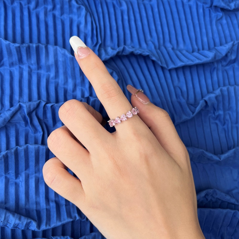 Maya infinity pink love band ring | Handmade sterling silver jewelry | Rings, Earrings & Necklaces online | Bidicä.