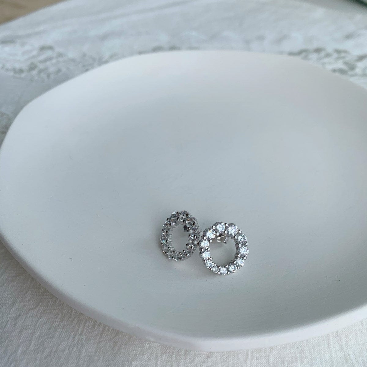The Circle studded sterling silver earrings | Handmade sterling silver jewelry | Rings, Earrings & Necklaces online | Bidicä.