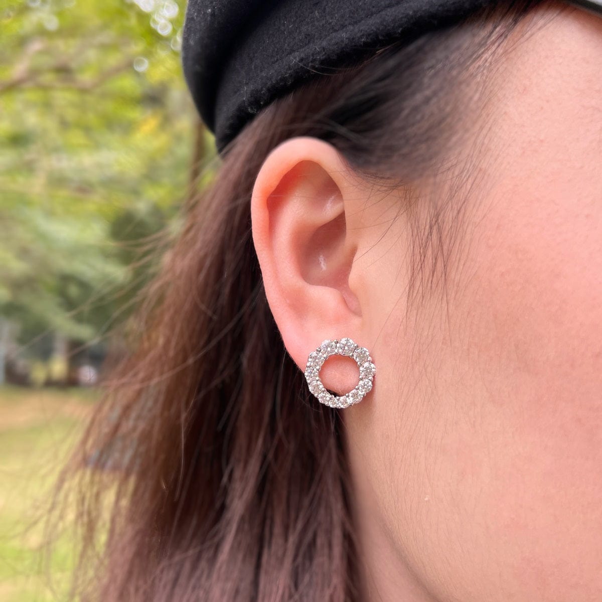 The Circle studded sterling silver earrings | Handmade sterling silver jewelry | Rings, Earrings & Necklaces online | Bidicä.